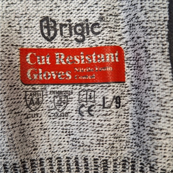 Brigic Level 5 Cut Resistant Gloves, Foam Nitrile Coating - Picture 8 of 8